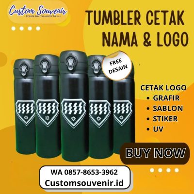 Tumbler Stainless Steel Custom untuk Souvenir Seminar dan Event