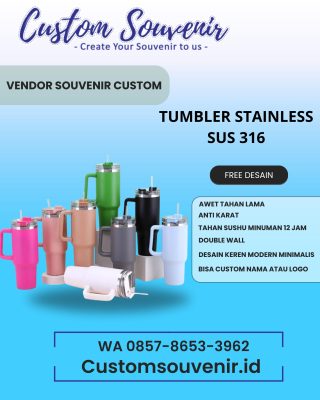 Tumbler Custom Grafir untuk Seminar Kit Murah & Elegan di Jogja