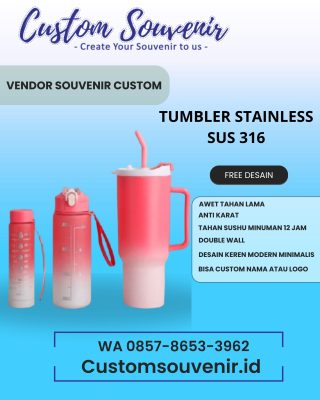 Rekomendasi Souvenir Tumbler Custom Terbaik untuk Seminar Kit