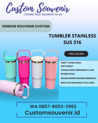 Merchandise Tumbler Custom Unik untuk Perusahaan