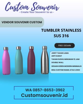 Botol Minum Tahan Lama Anti Bocor | Merchandise Perusahaan & Instansi