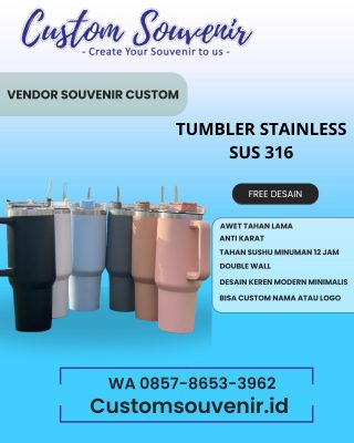 Souvenir Tumbler Custom untuk Merchandise