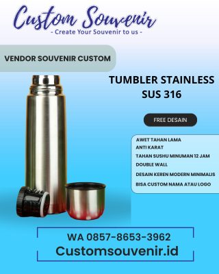 Tumbler Stainless Steel Free BPA | Souvenir Event Organizer & Komunitas