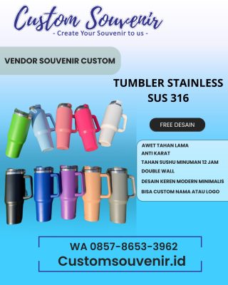 Merchandise Tumbler Custom untuk Seminar