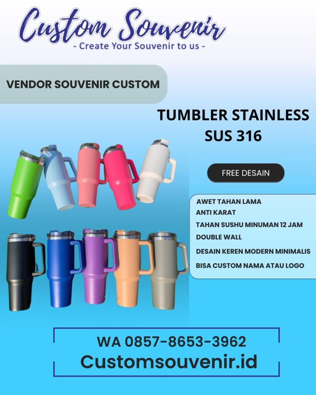 Merchandise Tumbler Custom untuk Seminar