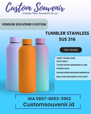 Botol Minum Ramah Lingkungan Custom Logo untuk Instansi & Kampus