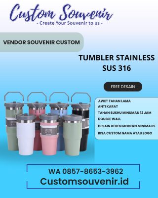 Tumbler Custom untuk Seminar Kit Komunitas & Perusahaan
