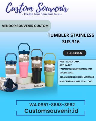 Merchandise Tumbler Souvenir Seminar Jogja Harga Terjangkau