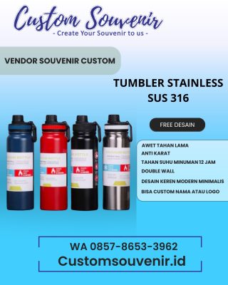 Merchandise Tumbler Souvenir Seminar untuk Kampus & Komunitas