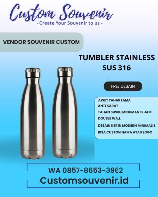 Merchandise Tumbler Seminar Cetak Logo untuk Instansi & UMKM