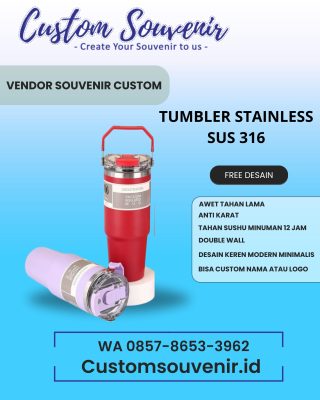 Tumbler Custom Souvenir Jogja | Vendor Merchandise Event Terpercaya