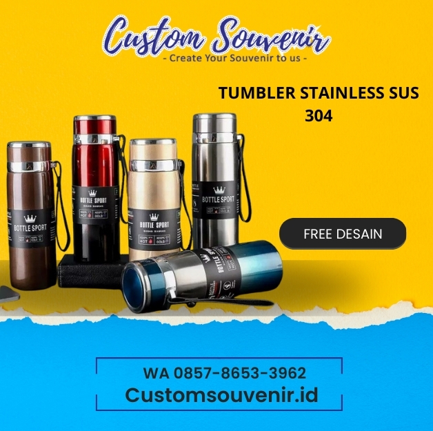 Tumbler Stainless Custom Logo untuk Souvenir