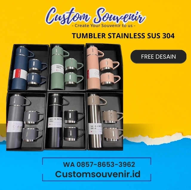 Souvenir Tumbler Stainless Steel untuk Perusahaan