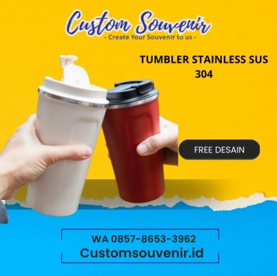 Custom Tumbler Stainless Steel 304 dengan Gravir Laser