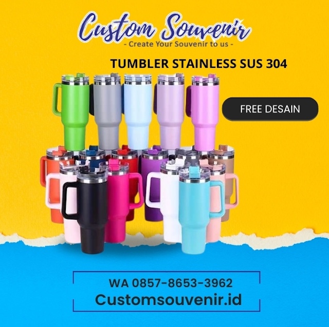 Souvenir Tumbler Stainless Steel 304 untuk Wedding Organizer