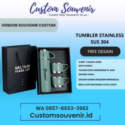 Tumbler Custom Souvenir Event - Merchandise Berkesan