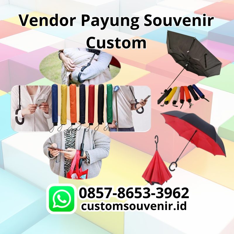 Vendor Payung Souvenir Lipat dan Golf Custom Logo