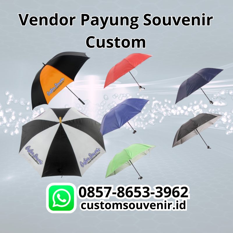Payung golf custom untuk merchandise acara dan event