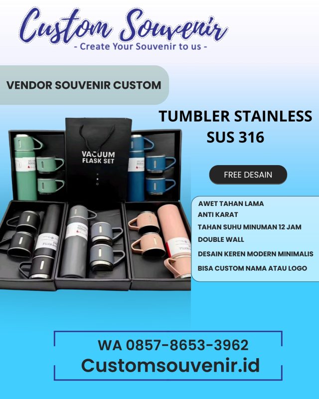 tumbler stainless steel 304 dan 316