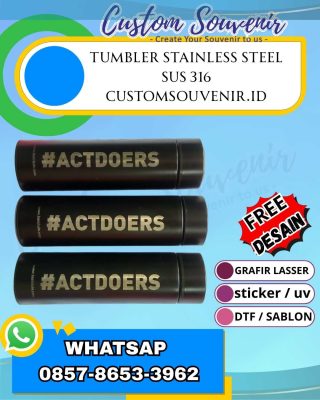 Souvenir Tumbler Custom untuk Branding Nama Perusahaan