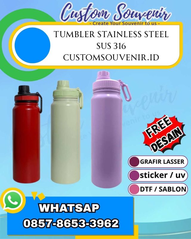Grosir Tumbler Custom Jogja | Solusi Souvenir dan Merchandise