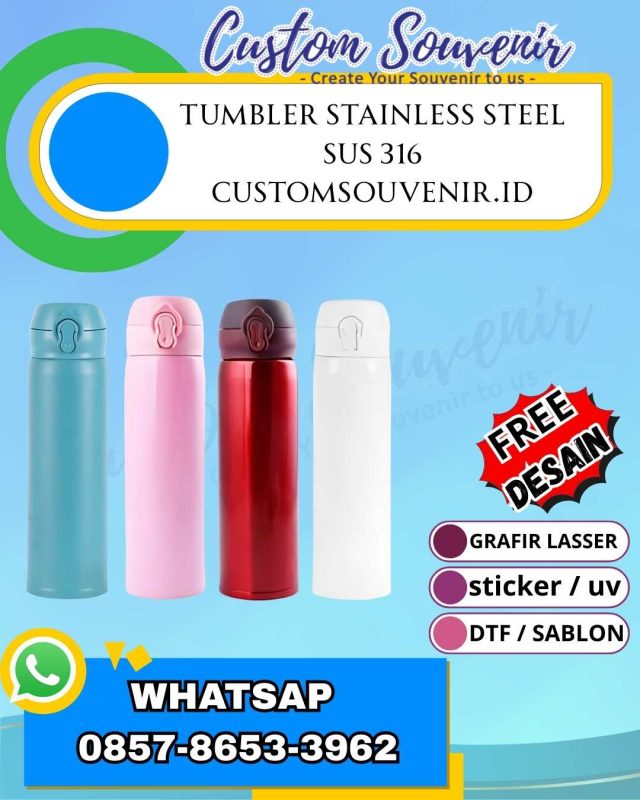 Grosir Tumbler Custom Jogja Cetak Logo Grafir Laser