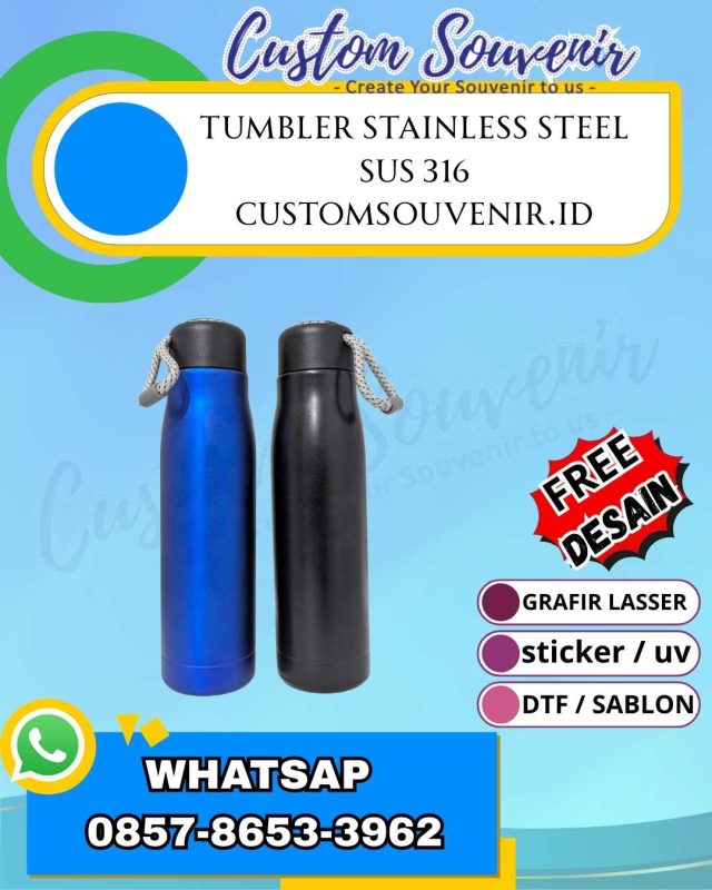 Vendor merchandise tumbler custom Jogja terpercaya. Kualitas premium, harga kompetitif, desain gratis. Melayani perusahaan, event, kampus.