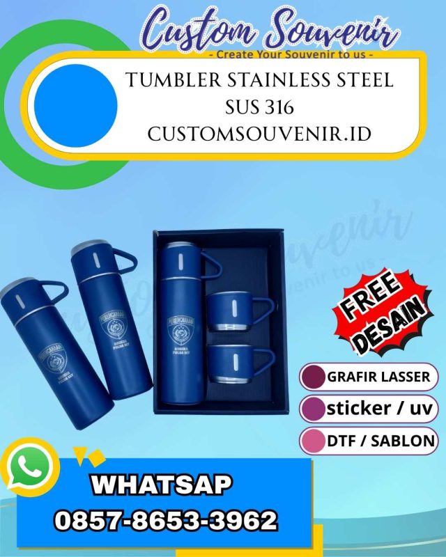 Grosir Tumbler Custom Jogja Grafir Laser: Souvenir Eksklusif