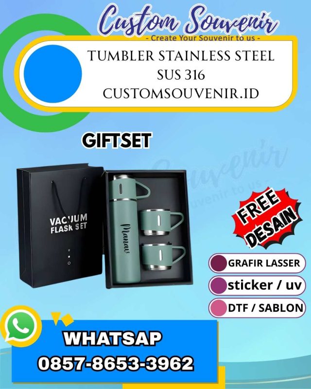 Tumbler Custom Gift Set Berkualitas untuk hadiah dan souvenir