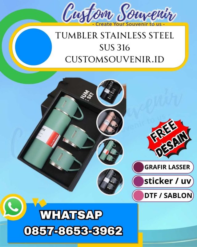 Tumbler Custom Cetak LOGO Murah Jogja Solusi untuk Souvenir