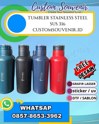 Souvenir Tumbler Stainless Steel SUS 316 untuk Promosi Brand