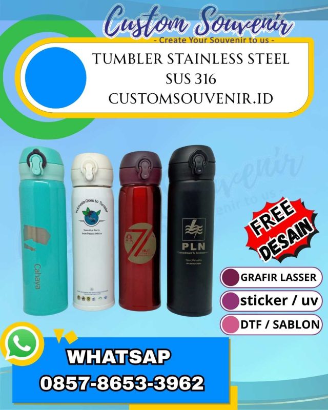 Souvenir Tumbler Custom Jogja Berkualitas Harga Terjangkau
