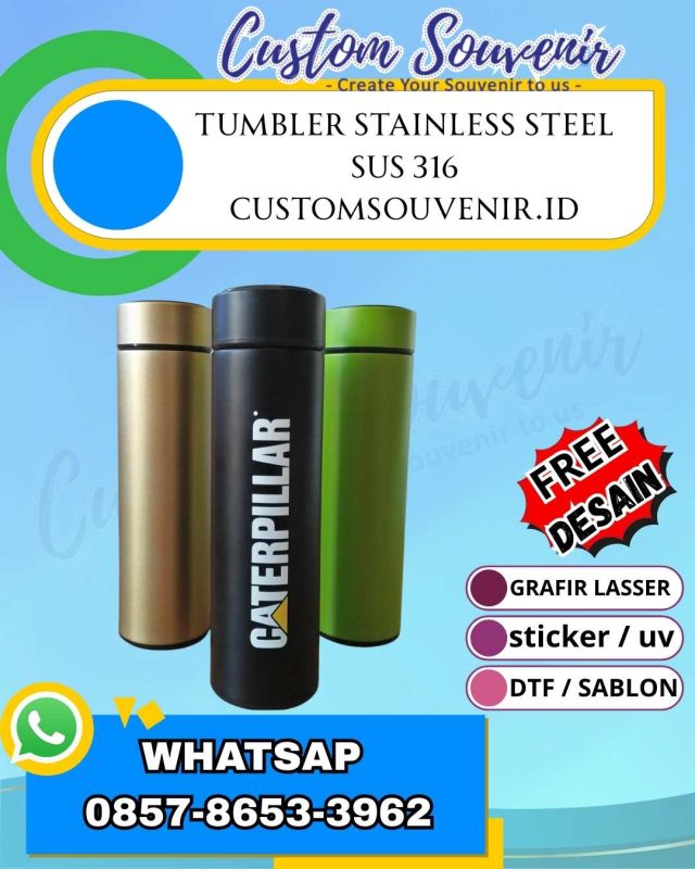 Souvenir Tumbler Custom Logo untuk Branding Perusahaan