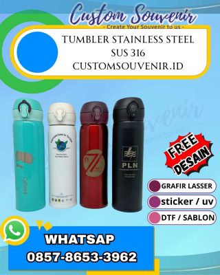 Tumbler Custom Grafir Logo dan Nama untuk Branding
