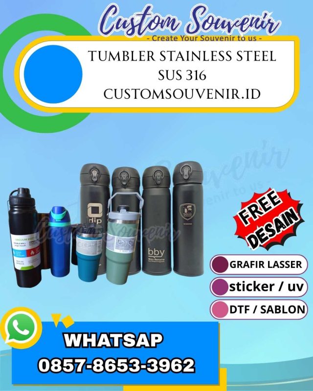 Tumbler Custom Cetak Logo Instansi & Perusahaan