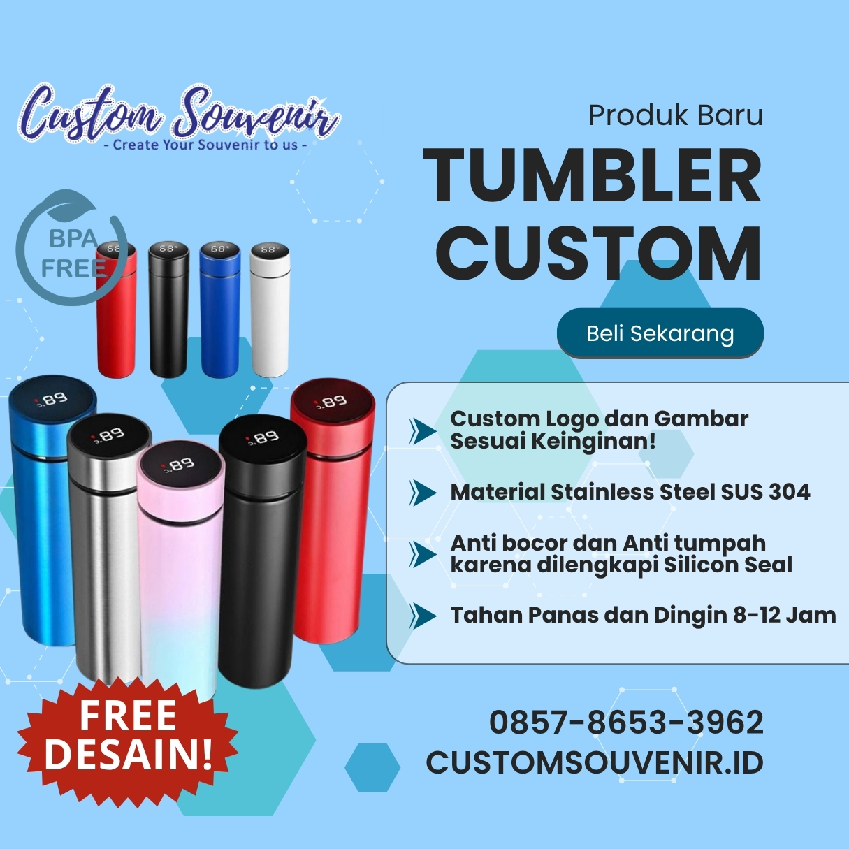 Vendor Souvenir Tumbler Custom untuk Seminar