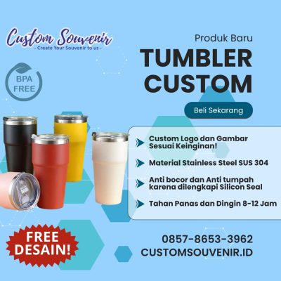 Vendor Souvenir Tumbler Custom untuk Perusahaan