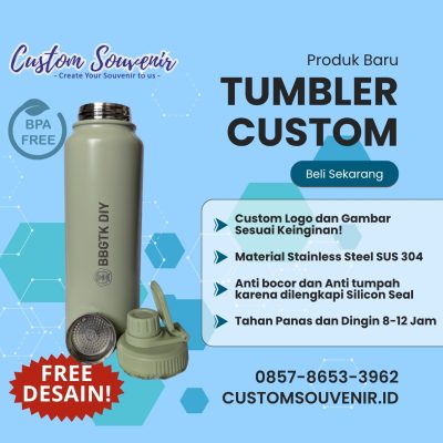 Souvenir Tumbler Custom Jogja | Tumbler Stainless Steel WA 0857-8653-3962
