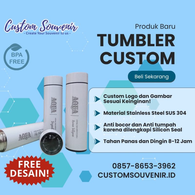 Tumbler Custom Kantor Murah dengan Logo Perusahaan
