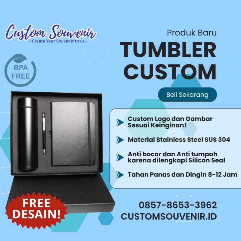 Merchandise Perusahaan Tumbler Custom | Gift Set Eksklusif