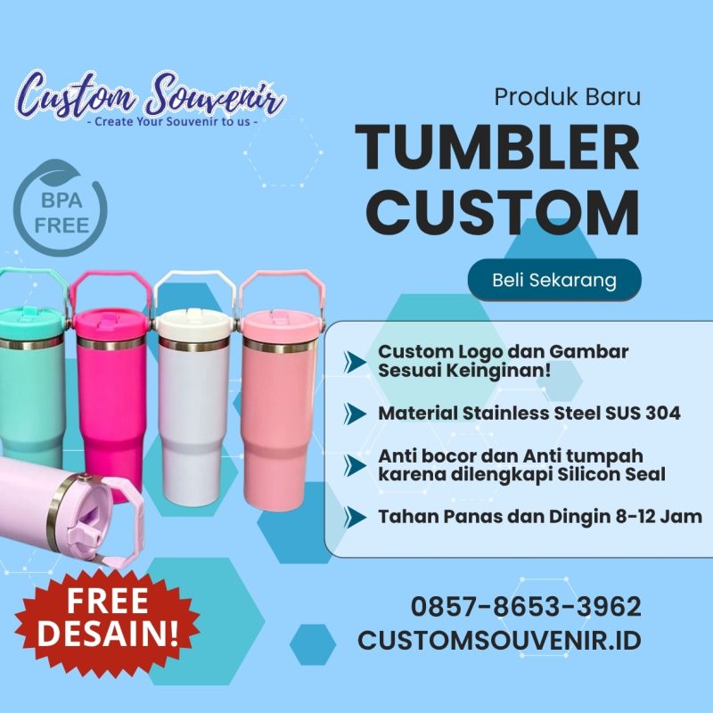 Tumbler Custom Promosi Murah Cocok Untuk Acara Kantor
