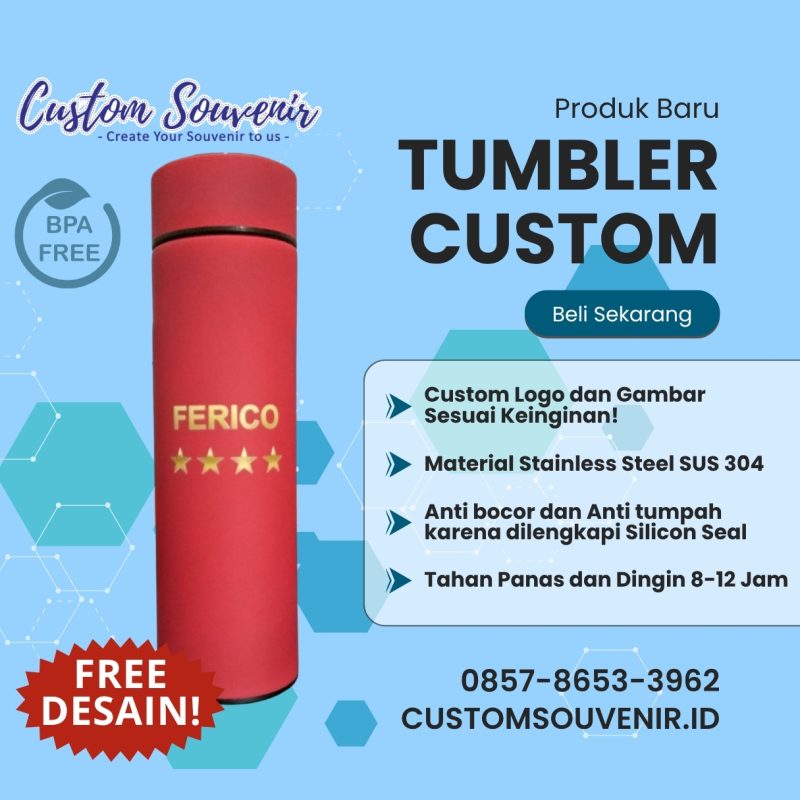 Tumbler Stainless Custom Eksklusif untuk Branding Merek & Brand