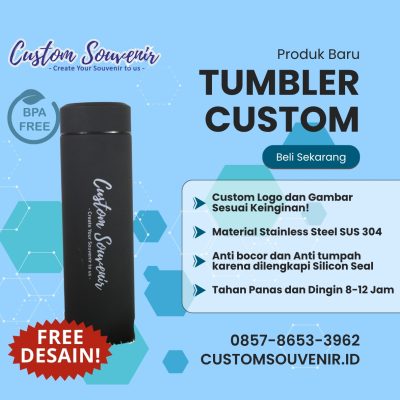 Tumbler Stainless Custom Jogja untuk Event | Grafir Nama & Logo
