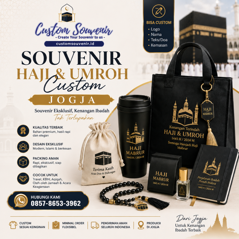 Souvenir Haji & Umroh Custom Jogja Terbaik untuk Agen Travel