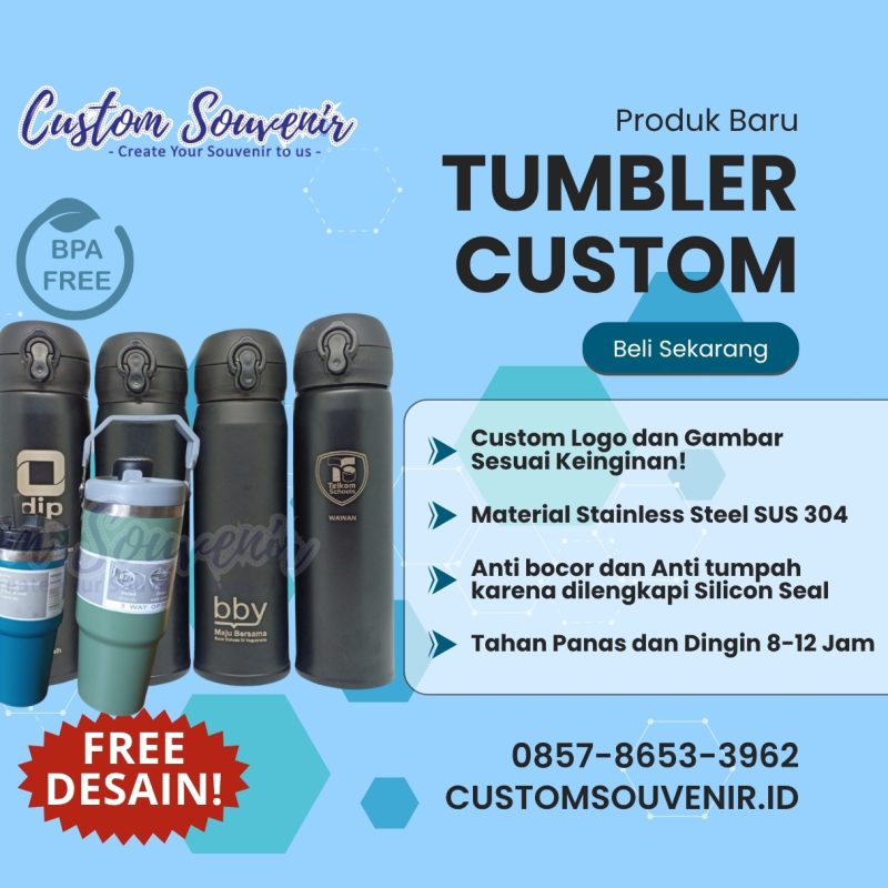 Tumbler Stainless Custom Logo